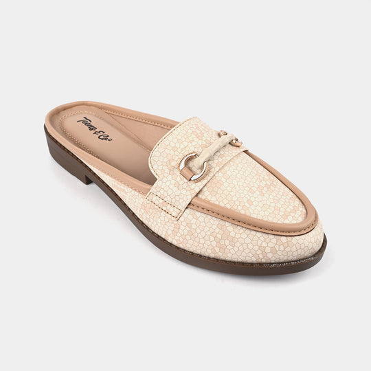 Teens Girls Loafers OS-14-BEIGE