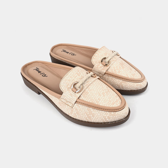 Teens Girls Loafers OS-14-BEIGE