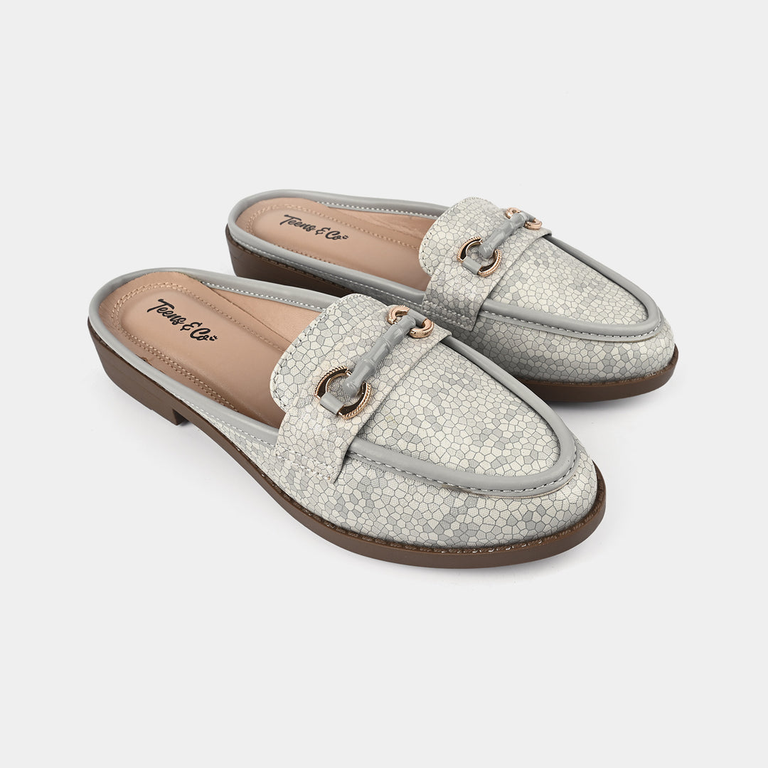 Teens Girls Loafers OS-14-GREY