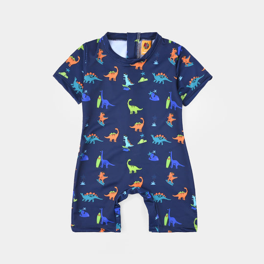 Boys Micro Fiber Jumper Suit DINO-Navy Blue