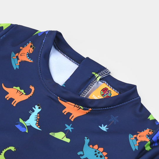 Boys Micro Fiber Jumper Suit DINO-Navy Blue