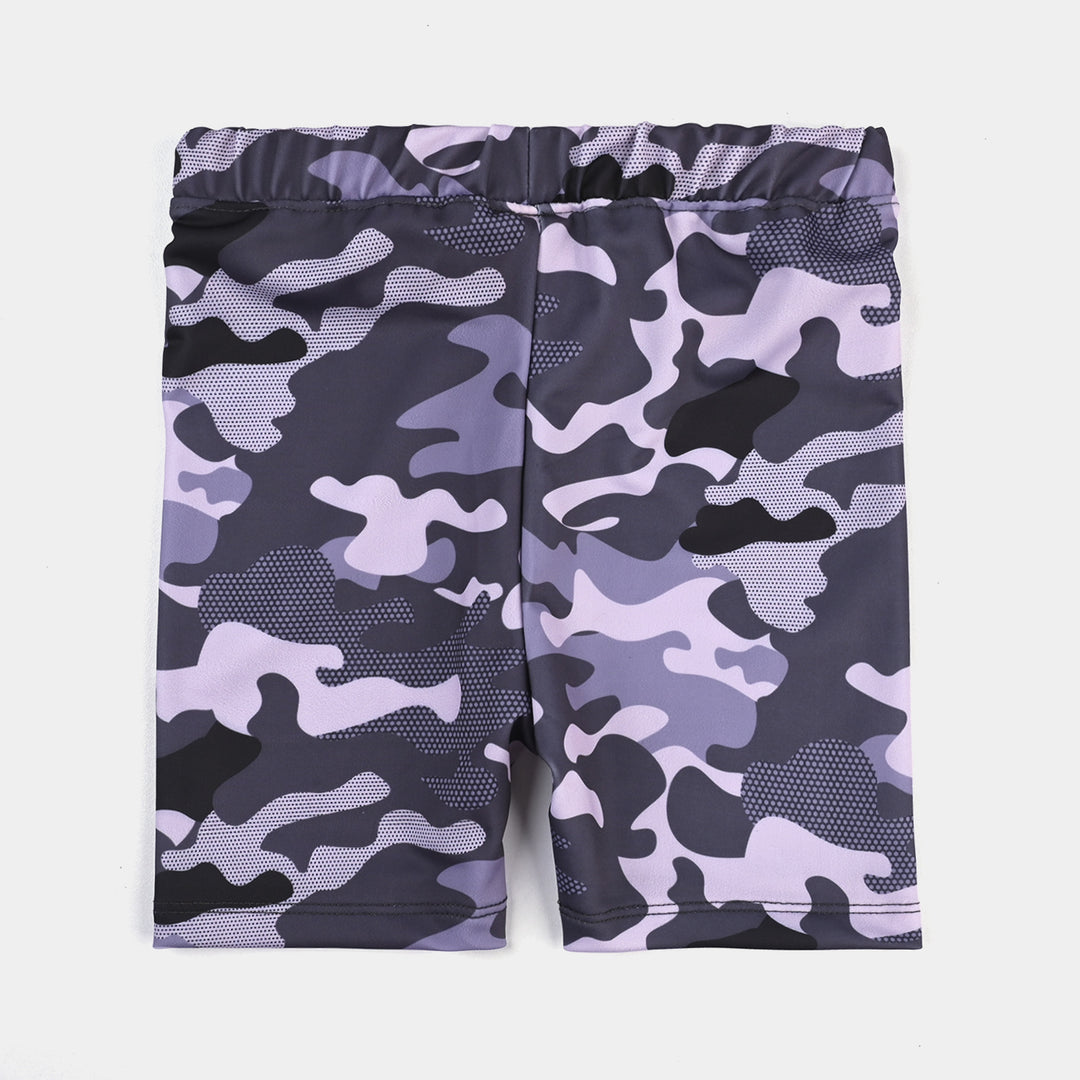 Boys Microfiber Jersey Swim Shorts Grey Camo-GREY