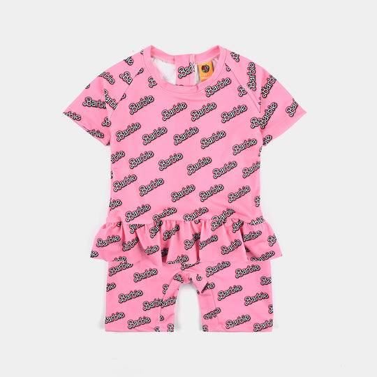 Girls Micro Fiber Jumper Suit-Pink