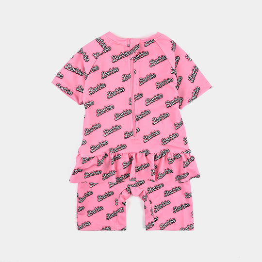 Girls Micro Fiber Jumper Suit-Pink