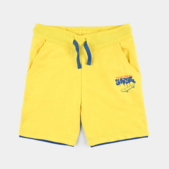 Boys Jersey/Terry Short Real Skater-Yellow