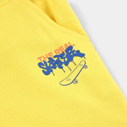 Boys Jersey/Terry Short Real Skater-Yellow