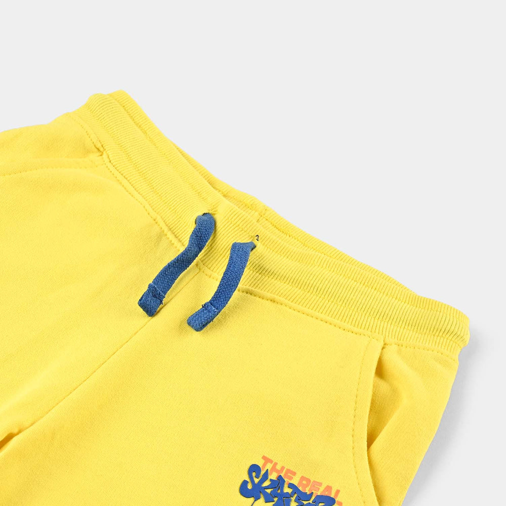 Boys Jersey/Terry Short Real Skater-Yellow