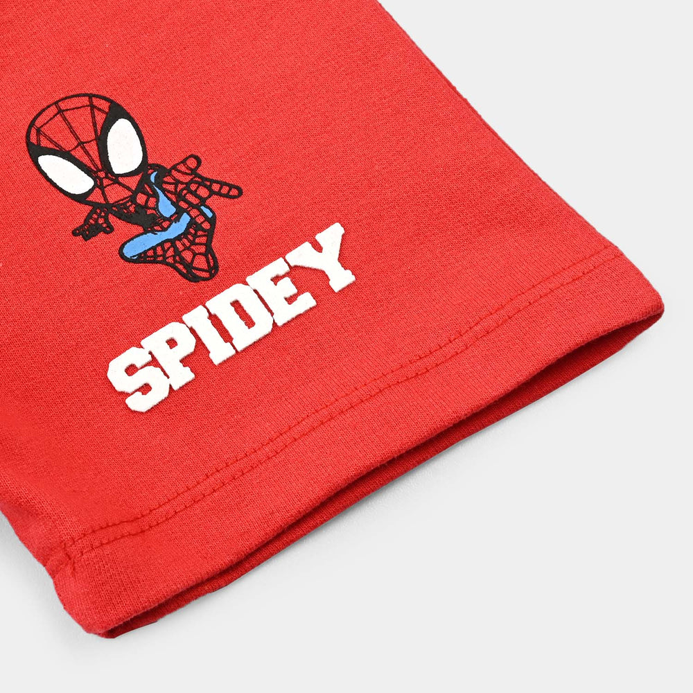 Infant Boys Jersey/Terry Short Spidey-H.R Red