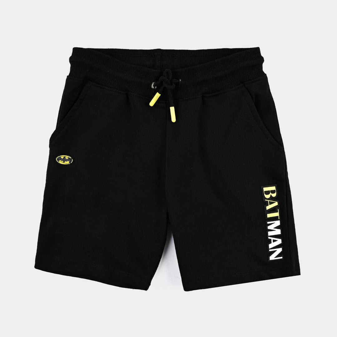 Boys Jersey/Terry Short-Jet Black