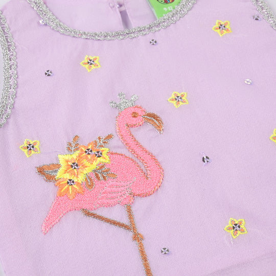 Infant Girls Jacquard 2Pcs Little Flamingo