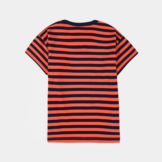 Boys Cotton Jersey T-Shirt H/S-ORANGE