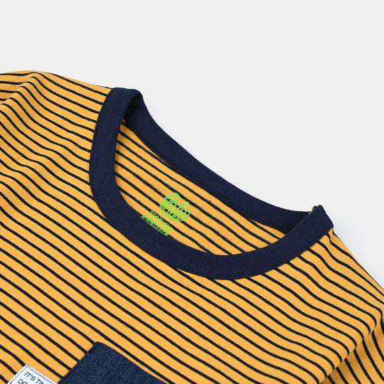 Boys Cotton Jersey T-Shirt H/S Start Now-Mustard