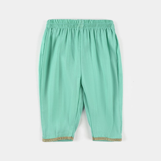 Infant Girls Raw Silk 3Pcs Glorious-Mint Green