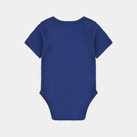 Infant Unisex Cotton Interlock Romper Eid Mubarak-Sailor.Blue