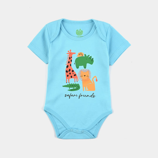 Infant Unisex Cotton Interlock Romper Safari Friends