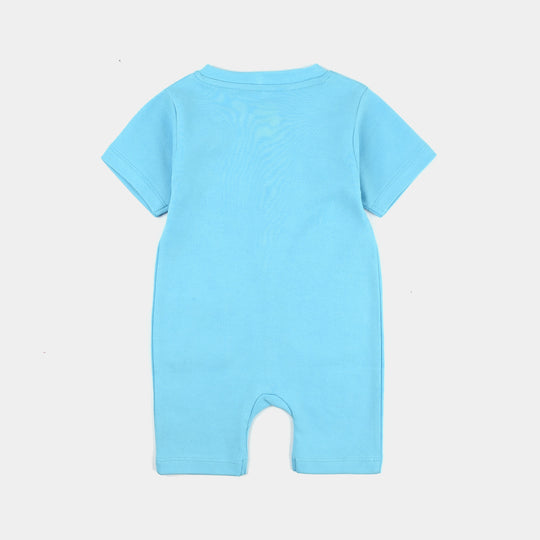 Infant Boys Cotton Interlock Knitted Romper Safari Friends