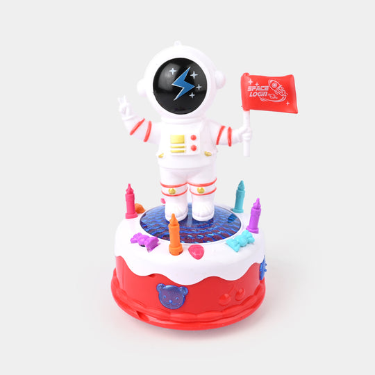 360 Rotation Astronaut Musical Cake for Kids