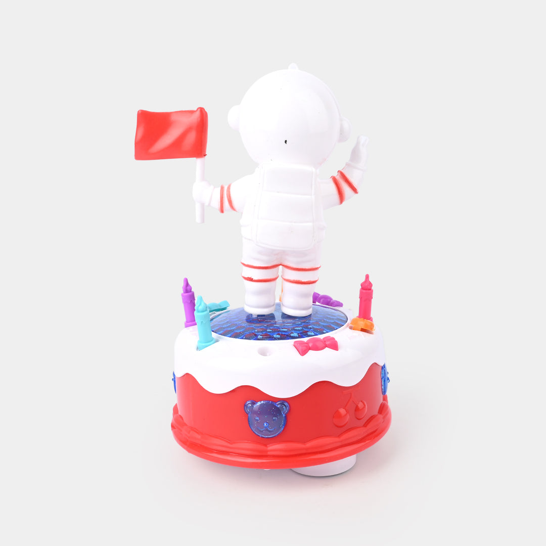 360 Rotation Astronaut Musical Cake for Kids