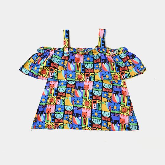 Infant Girls Viscose Casual Top Groovy-Multi