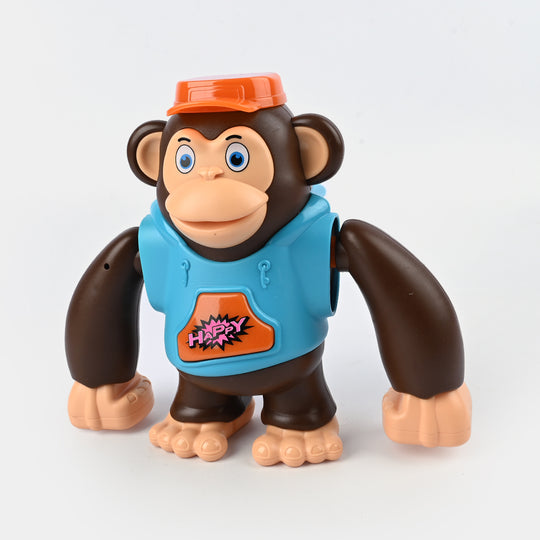 Dancing Walking Musical Monkey Toy-Blue