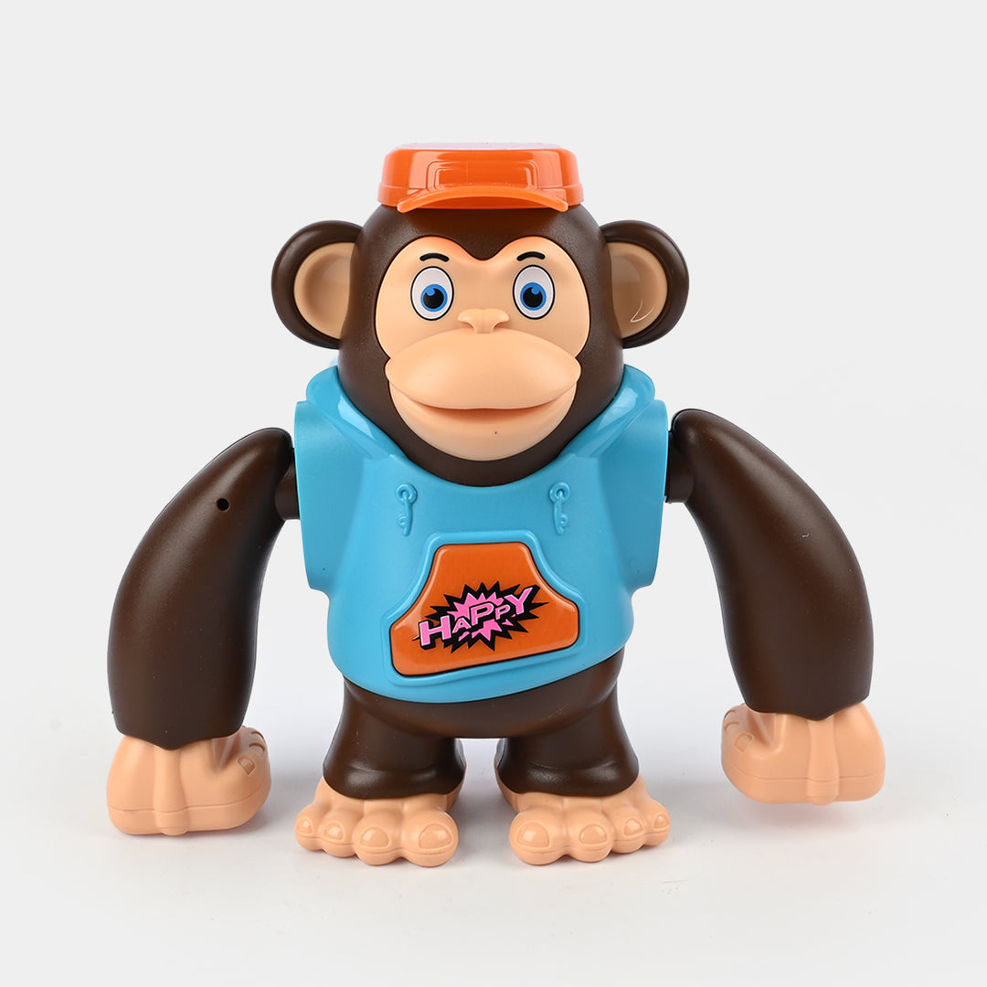 Dancing Walking Musical Monkey Toy-Blue