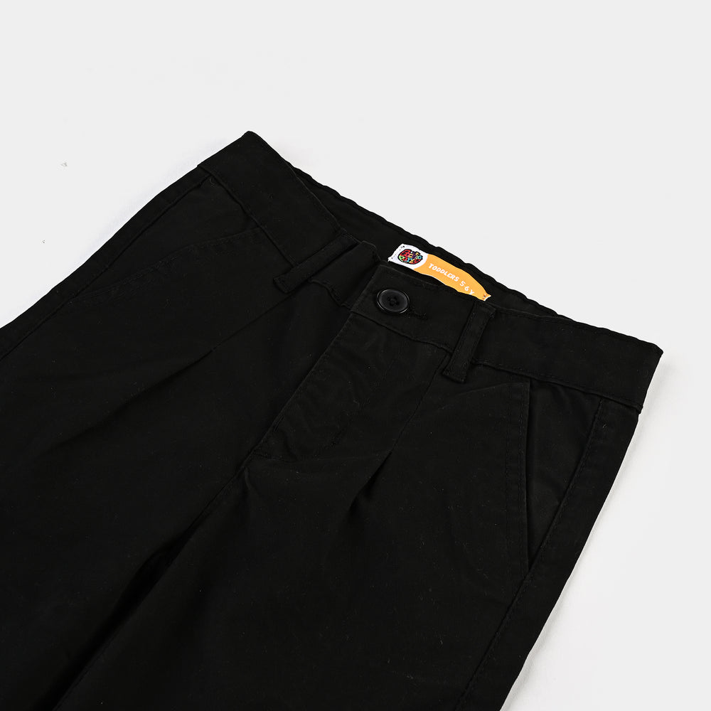 Girls Pant Pearl Flower-BLACK