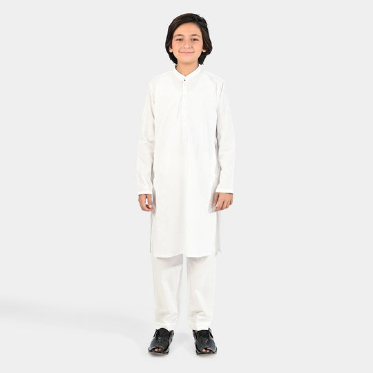 Boys Cotton Pajama Suit (Chicken) - White