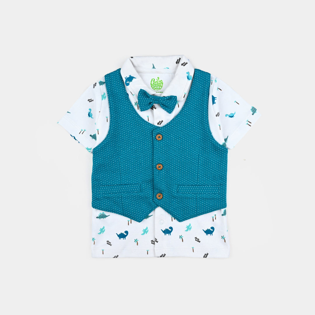 Infant Boys Cotton Interlock Formal 2 Piece-Blue