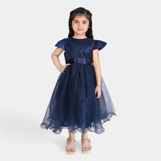 Girls Net Fancy Frock All Day-Navy Blue Price in Pakistan Bachaa