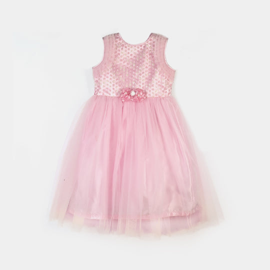 Girl Net Fancy Frock Dreamy-Pink