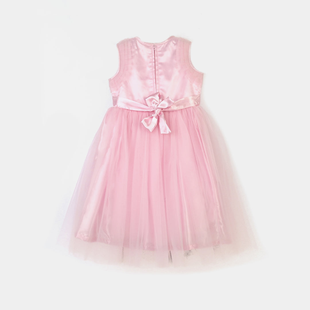 Girl Net Fancy Frock Dreamy-Pink