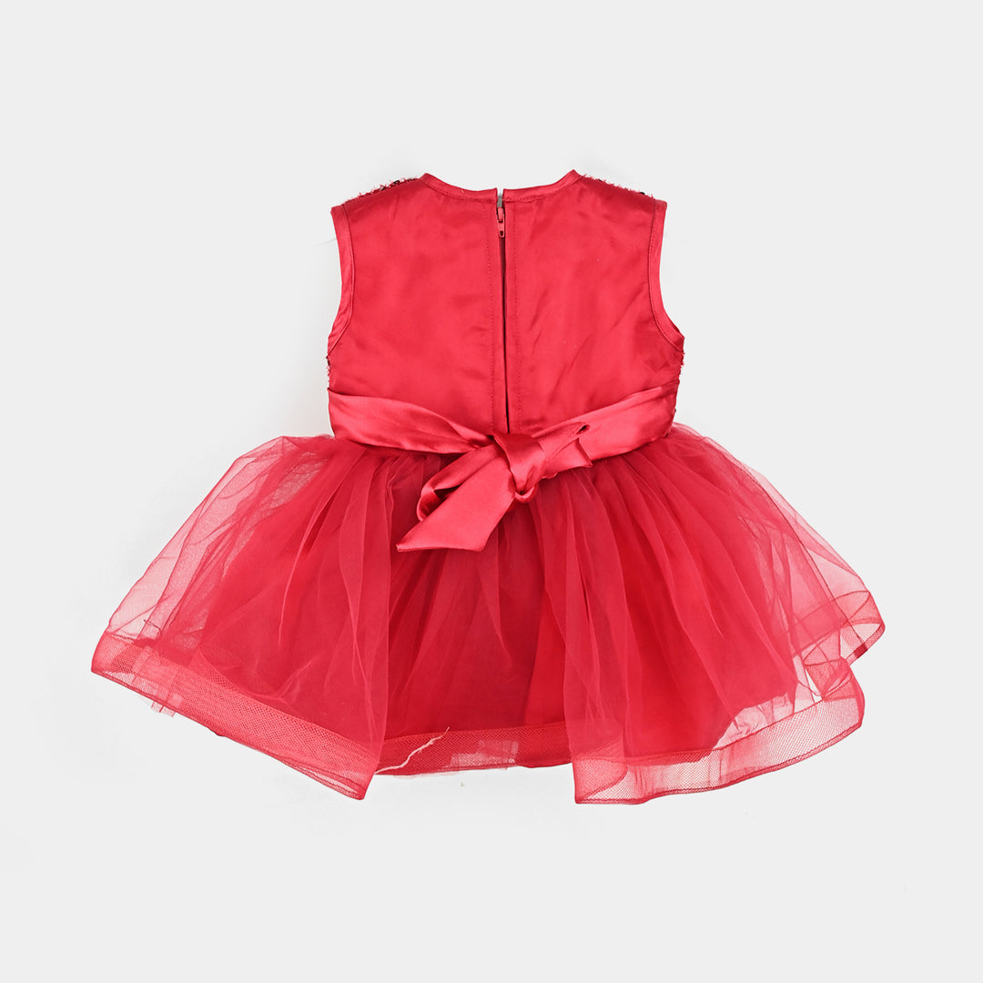 Infant Girl Fancy Frock Glow-MAROON