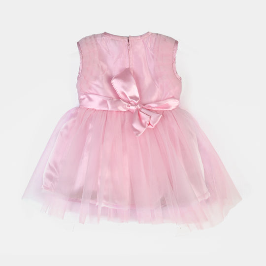 Infant Girl Net Fancy Frock Dreamy-Pink