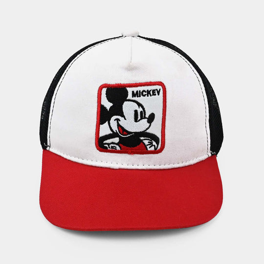 Kids Cotton Twill Cap-White/Red