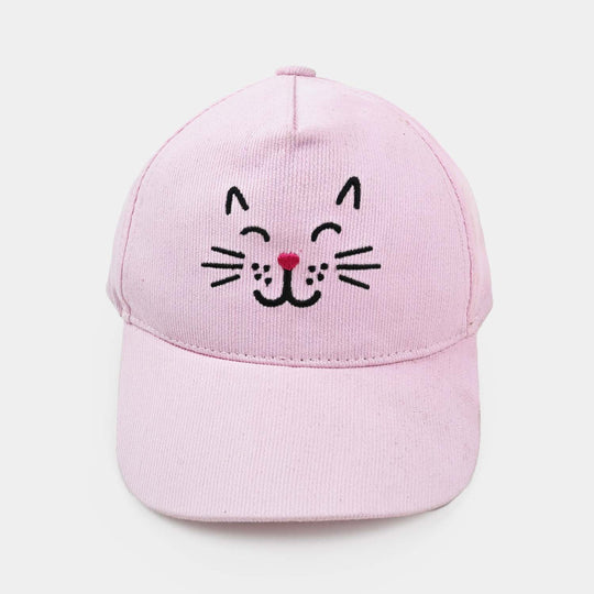 Kids Cotton Twill Cap EMB Face-LT.Pink