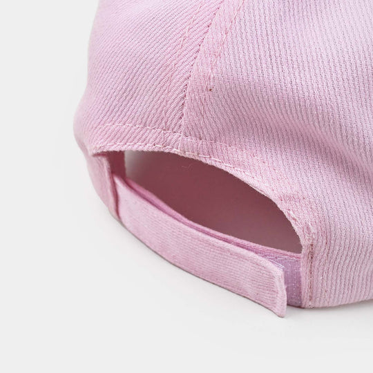 Kids Cotton Twill Cap EMB Face-LT.Pink