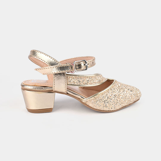 Girls Pumps Heels 456-84-Golden