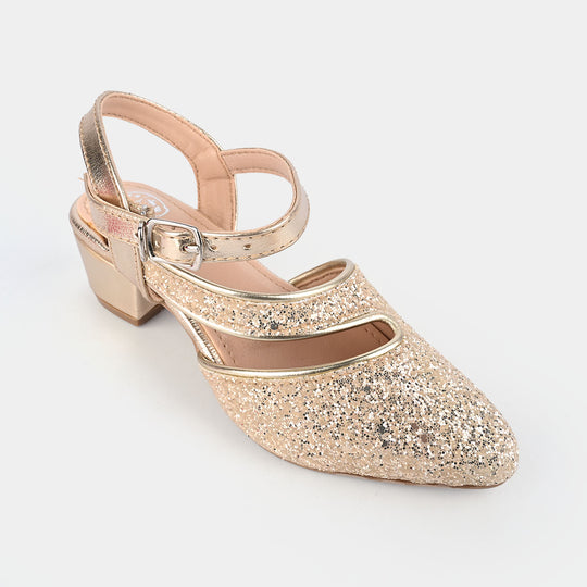 Girls Pumps Heels 456-84-Golden