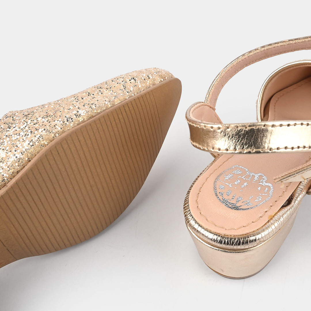 Girls Pumps Heels 456-84-Golden