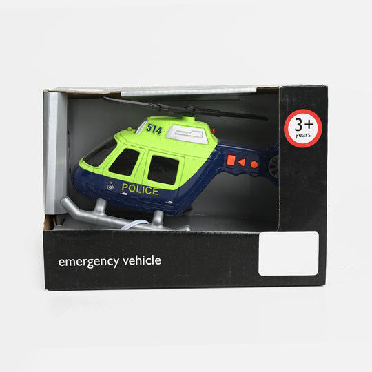 Emergency Vehicle Helicopter with Light & Sound for KIds