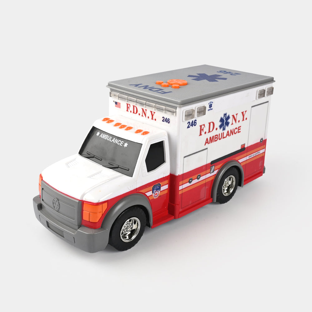 Emergency Ambulance Vehicle with Light and Sound for Kids