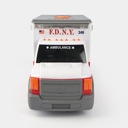 Emergency Ambulance Vehicle with Light and Sound for Kids