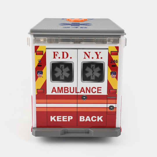 Emergency Ambulance Vehicle with Light and Sound for Kids