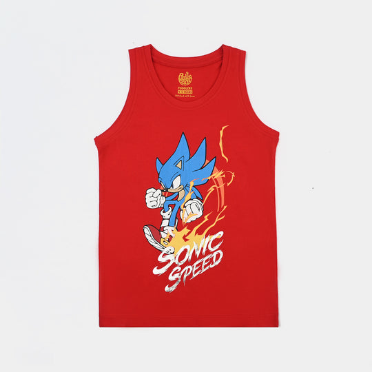 Boys Cotton Jersey Sando Character Speed-H.R.Red