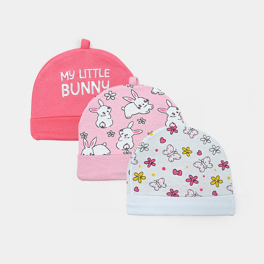 Infant Cotton Interlock Caps Set Bunny