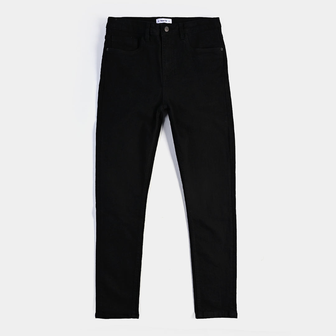 Teen Boys Denim Stretch Pant-BLACK