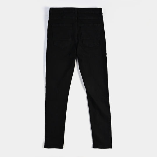 Teen Boys Denim Stretch Pant-BLACK