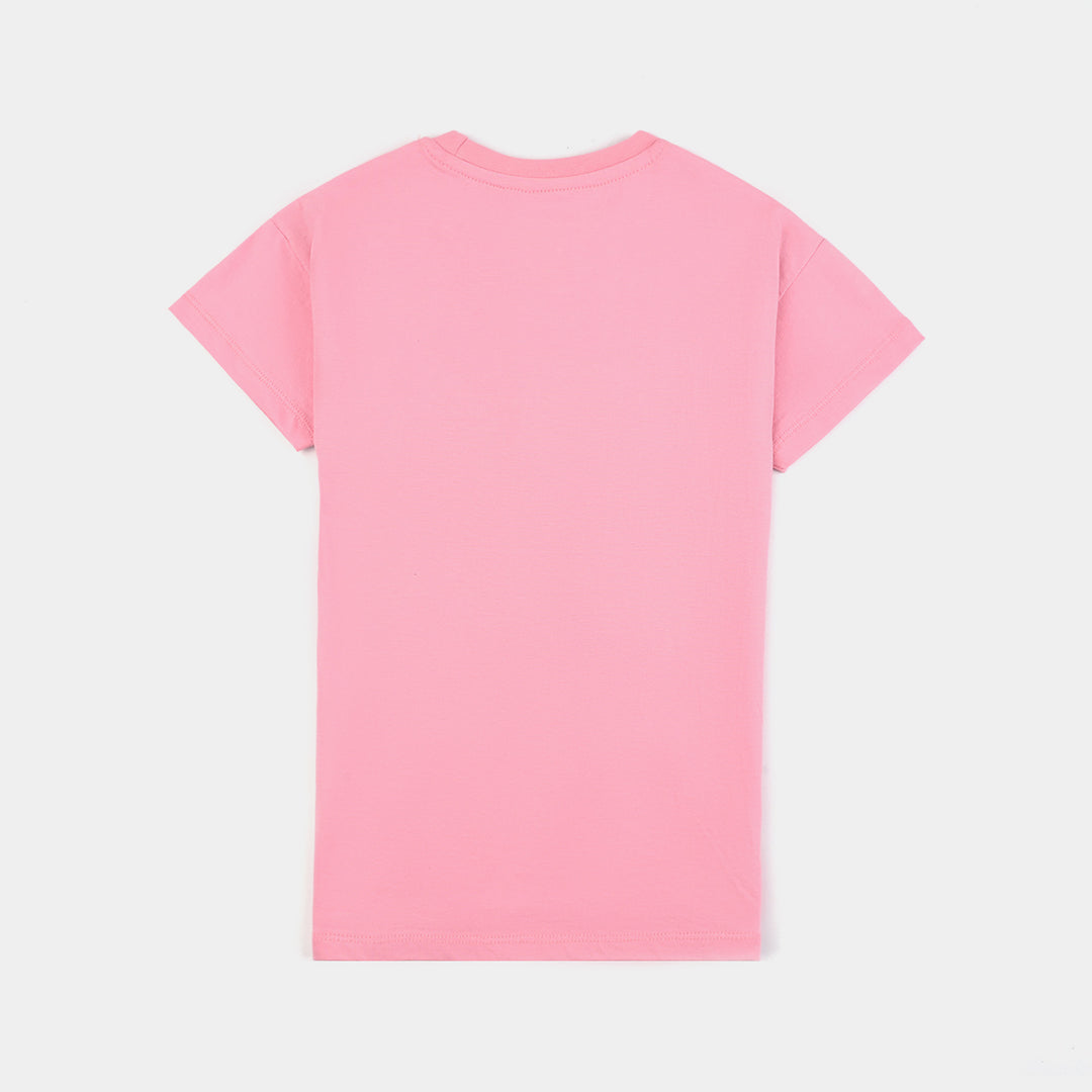 Girls Cotton Jersey T-Shirt H/S Barbie Living The Dream-C.Pink