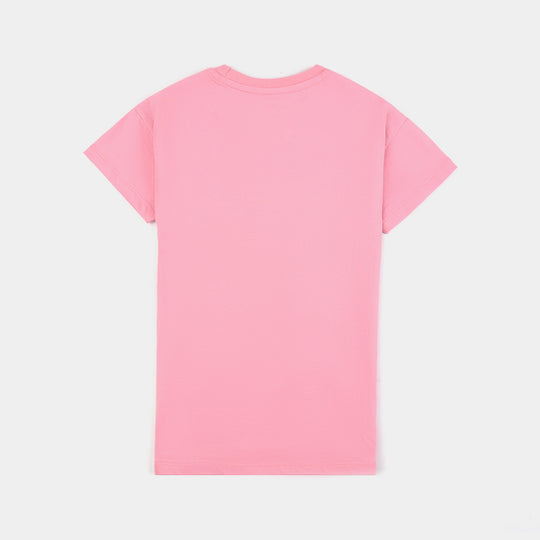 Girls Cotton Jersey T-Shirt H/S Barbie Living The Dream-C.Pink