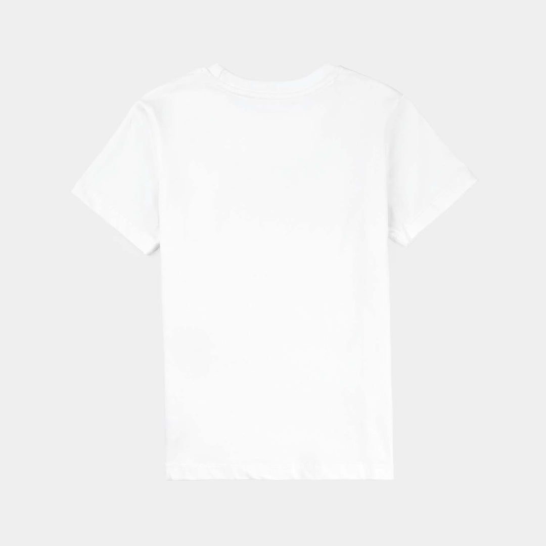 Boys Lycra Jersey BASIC T-SHIRT-White